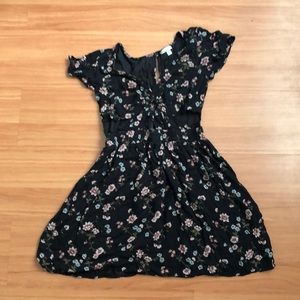 Navy Blue Floral Dress